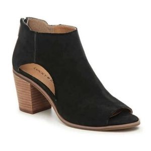Lucky Brand Keight Black Suede Ankle Booties NWOT—9.5